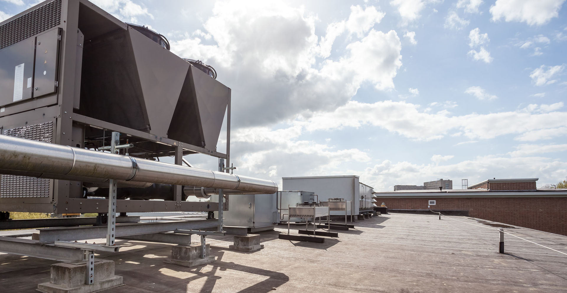 on an flat roof there cooling air conditioning AirStar LLC